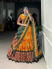 Tussar Silk Patola Print Navratri Special Chaniya Choli