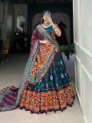 Tussar Silk Patola Print Navratri Special Chaniya Choli