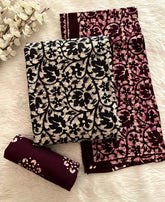 Soft Cotton Authentic Hand Blocked Batik Dress Material (Unstitched)