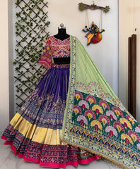Muslin Multicolor Digital Print Chaniya Choli