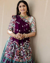 Muslin Cotton Digital Print Work Chaniya Choli Dress (Stitched)