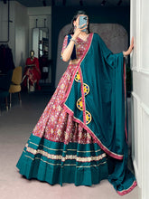 Tussar Silk Digital Printed Designer Chaniya Choli – Navratri Special, Ready to Wear