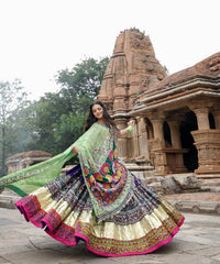 Muslin Multicolor Digital Print Chaniya Choli