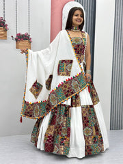 Pure Cotton White Concept Navratri Special Chaniya Choli
