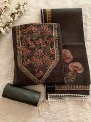 Handloom Cotton Digital Print With Stone Work Dress Material