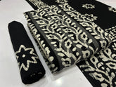 Soft Cotton Mirror work Hand Blocked Wax Batik Dress Material