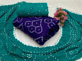 Soft Cotton Hand Crafted Kutch Bandhani Dress Material (Unstitched)