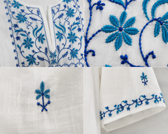 Muslin Authentic Handmade Ready Wear Chikankari Kurti
