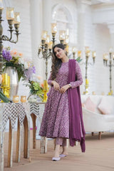 Muslin Batik Print Kurti Pant Dupatta Set