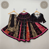 Pure Jaam Cotton Real Mirror Embroidery work Navratri Special Chaniya Choli (Ready to Wear)