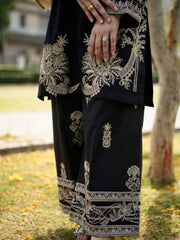 Muslin Cotton Embroidery Work Cord Set (Ready to Wear)