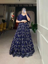 Faux Georgette Sequence Embroidery work Lehenga Choli