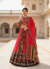 Muslin Digital Print with Mirror Work Chaniya Choli