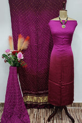 Modal Silk Heavy Kutch Bandhani Dress Material