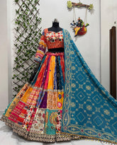 Muslin Cotton Digital Print Mirror Work Navratri Special Designer Chaniya Choli