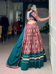 Tussar Silk Digital Printed Designer Chaniya Choli – Navratri Special, Ready to Wear