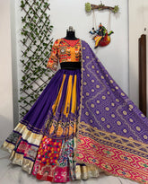 Muslin Cotton Digital Print with Real Mirror Work Navratri Special Designer Chaniya Choli