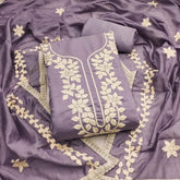 Roman Silk Embroidery Work Summer Special Dress Material for Women
