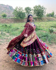 Muslin Cotton Digital Print with Mirror Work Navratri Special Desinger Chaniya Choli