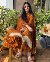 Pure Modal Silk Tye n Dye Authentic Bandhani Dress Material (Unstitched)