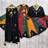 Pure Rayon Multicolor Bandhani Print Navratri Special Designer Chaniya Choli (Ready to Wear)