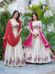 Pure Tissue Silk Embroidery work Lehenga Choli (Ready to Wear)