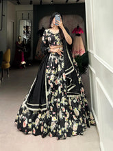 Tussar Silk Floral Print work Lehenga Choli Set