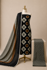Premium Cotton Satin Shibori Work Handmade Kutch 3Pc Bandhani Dress Material
