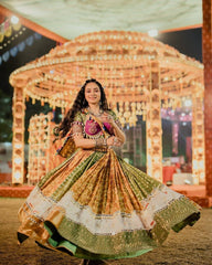 Muslin Digital Print with Mirror Work Chaniya Choli