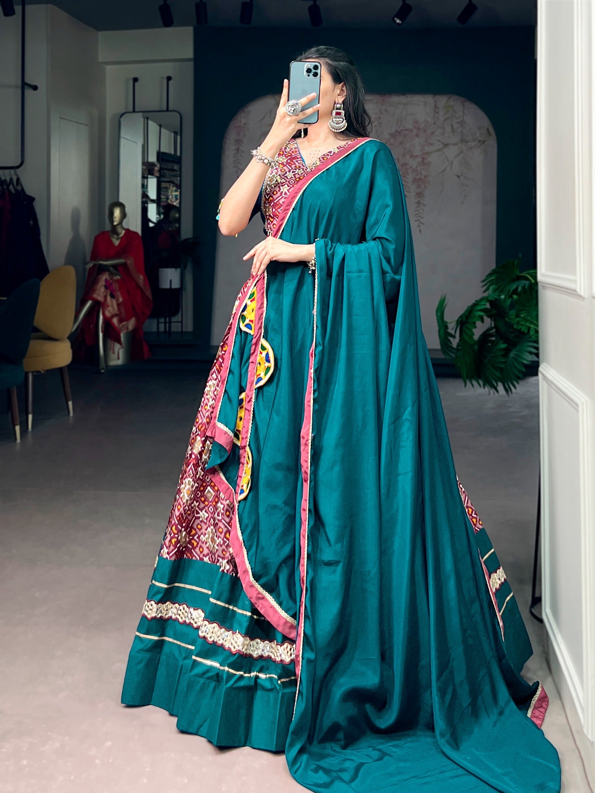 Tussar Silk Digital Printed Designer Chaniya Choli – Navratri Special, Ready to Wear