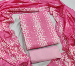 Silk Anchor Stitching Batik Dress Material (Unstitched)