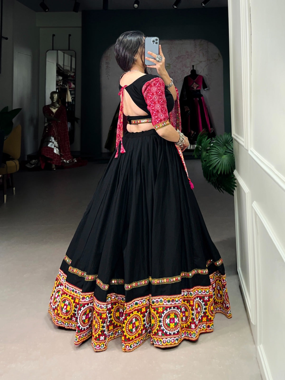 Rayon Thread Embroidery work Chaniya Choli