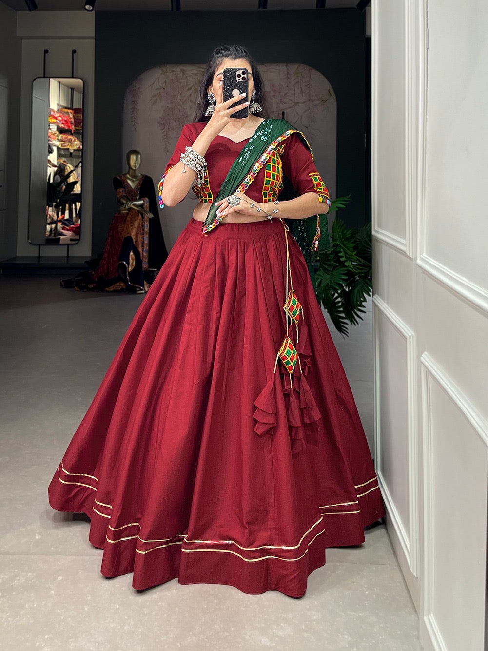 Pure Cotton Gota Patti work Navratri special Lehenga Choli