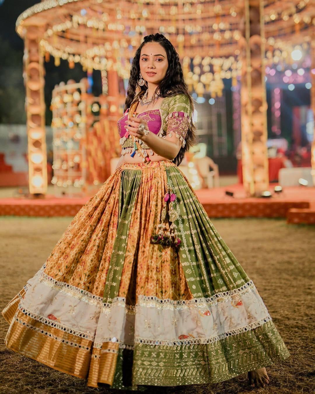 Muslin Digital Print with Mirror Work Chaniya Choli