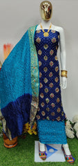 Original Dhupiyan Silk Kasab work Heavy Jamnagar Bandhani Dress