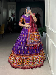 Tussar Silk Patola Print Navratri Special Chaniya Choli
