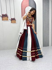 Rayon Mirror & Gamthi Work Designer Chaniya Choli – 6 Meter Flair, Ready to Wear
