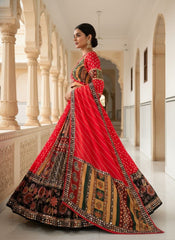 Muslin Digital Print with Mirror Work Chaniya Choli