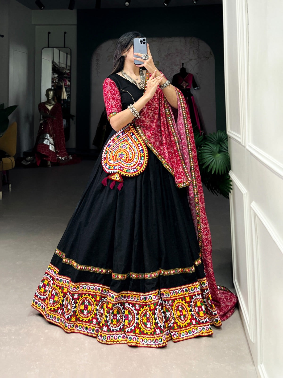 Rayon Thread Embroidery work Chaniya Choli
