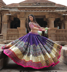 Muslin Multicolor Digital Print Chaniya Choli