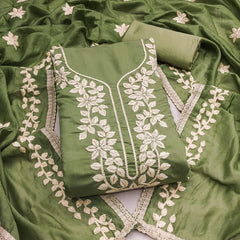 Roman Silk Embroidery Work Summer Special Dress Material for Women
