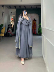 Premium Faux Georgette Gown Dupatta Set