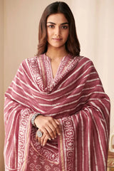 Moti Work Block Print work Kurti Pant Dupatta Set for Summer
