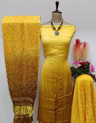 Modal Silk Heavy Kutch Bandhani Dress Material