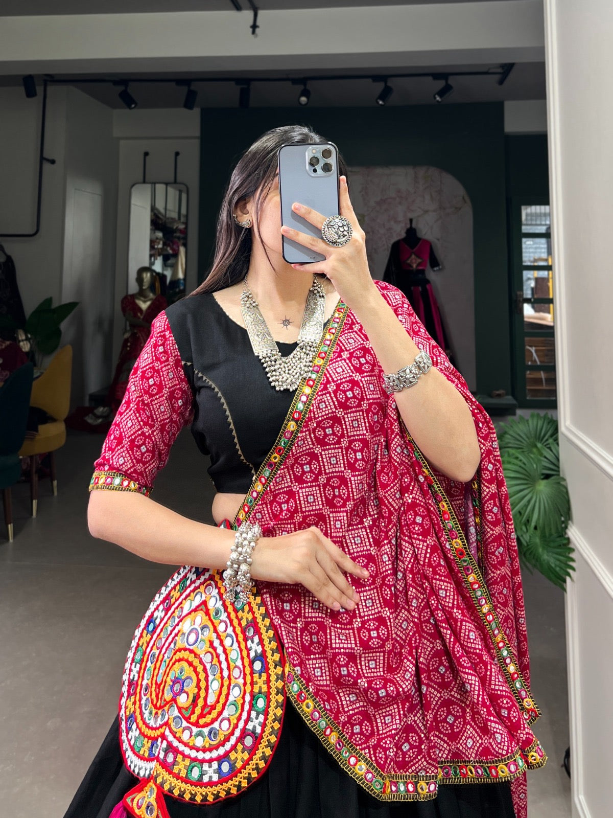 Rayon Thread Embroidery work Chaniya Choli