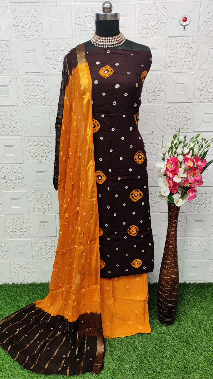 Summer Special Cotton Bandhani Dress Material