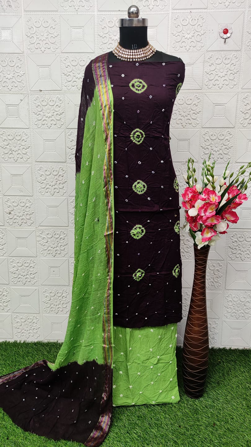 Summer Special Cotton Bandhani Dress Material