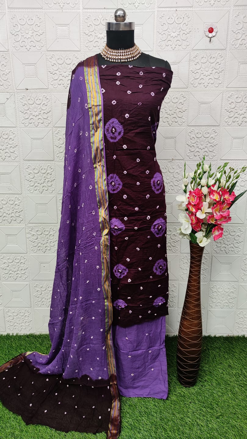 Summer Special Cotton Bandhani Dress Material