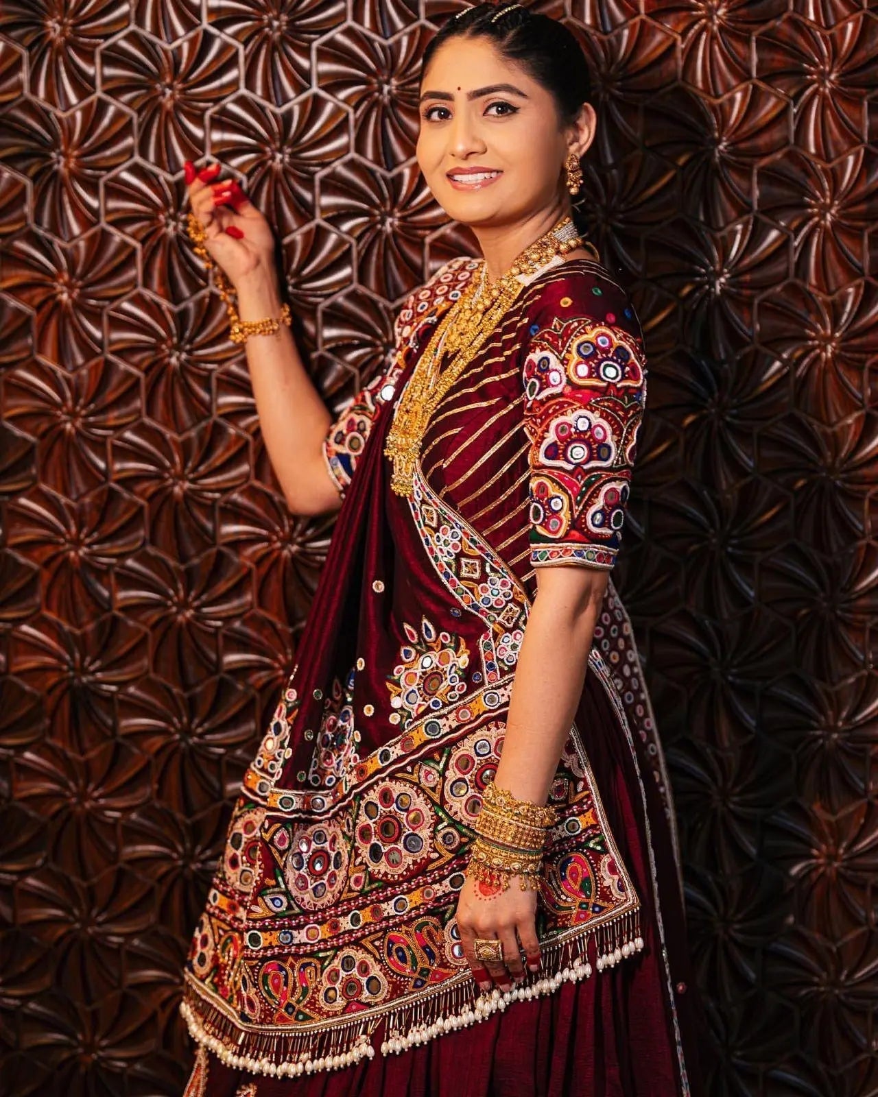 Muslin Cotton Digital Print with Mirror Work Navratri Special Chaniya Choli