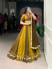 Pure Rayon Sequence Lace Gota Patti work Navratri Garba Special Chaniya Choli (Ready to Wear)